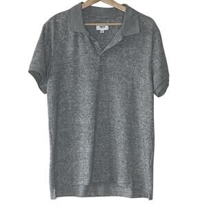 HYDEN YOO NEW YORK MEN'S GRAY  SWEATER POLO SHIRT SIZE M